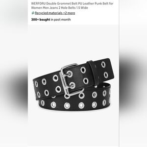 Black Double Grommet Belt